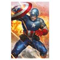 Plakát MARVEL - Captain America - Under Fire (189)