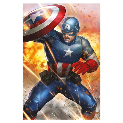 Plakát MARVEL - Captain America - Under Fire (189) Europosters