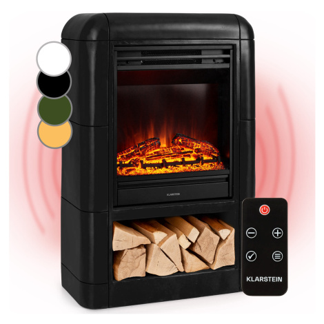 Klarstein Dukono, elektrický krb, 1800 W, LED plamen, ohřívač, časovač, prostor pro dřevo