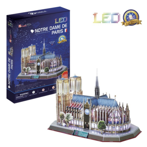 Puzzle 3D Notre Dame de Paris/led - 149 dílků Sparkys