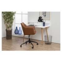 Dkton Designová kancelářská židle Norris brandy - Skladem