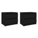 SHUMEE Noční stolky 2 ks černé 50 × 39 × 43,5 cm dřevotříska, 806196