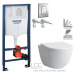 Rapid SL pro závěsné WC 38528SET s chromovou deskou + WC LAUFEN PRO LCC RIMLESS + SEDÁTKO 387720