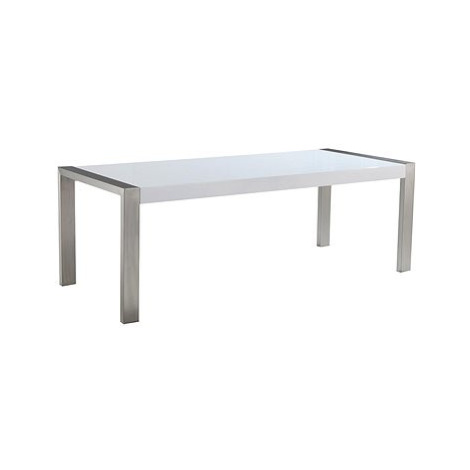 Luxusní bílý nerezový stůl 220 x 90 cm ARCTIC I, 58851 BELIANI