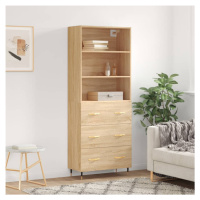 vidaXL Skříň highboard dub sonoma 69,5 x 34 x 180 cm kompozitní dřevo