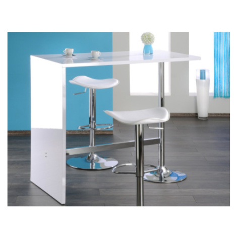 Barový stůl Party 120x60 cm, bílý lesk Asko