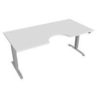 Office Pro psací stůl Hobis Motion MS ERGO 2 Šířka: 180 cm, Barva desky: bílá, Barva kovu: šedá 