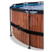 Bazén s pískovou filtrací Wood pool Exit Toys kruhový ocelová konstrukce 427*122 cm hnědý od 6 l