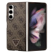 Guess 4G PU Leather Triangle kryt Samsung Galaxy Z Fold5 hnědý