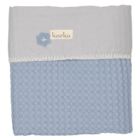 KOEKA - Deka Antwerp 75x100, waffle/flanel, soft blue/silver grey