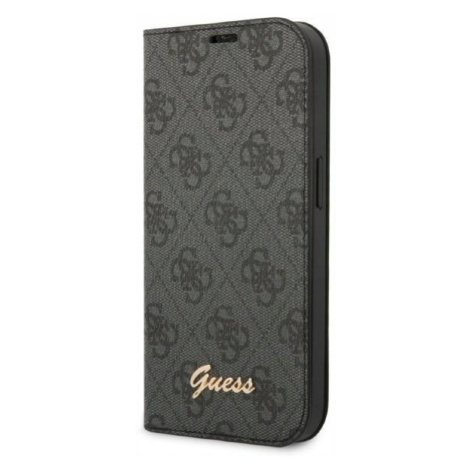 Guess GUBKP14SHG4SHK iPhone 14 6,1 černá/černá kniha 4G Vintage Gold Logo