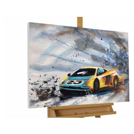KUNSTLOFT RUČNĚ MALOVANÝ AKRYLOVÝ OBRAZ MODRÝ CM