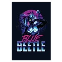 Umělecký tisk Blue Beetle - Night Pose, 26.7 × 40 cm