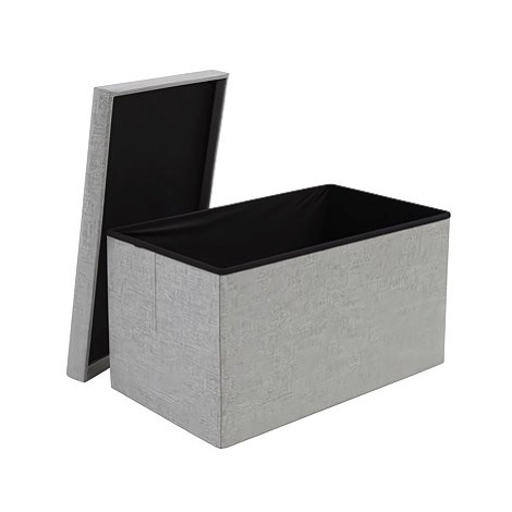 Ruhhy 25996 Taburet skládací látkový, 60 × 30 × 30 cm, nosnost 80 kg, tmavě šedý