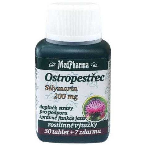 Medpharma Ostropestřec Silymarin 200 mg 37 tablet