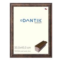 DANTIK rámeček 30 × 40, TRITON měď antik plexi čiré