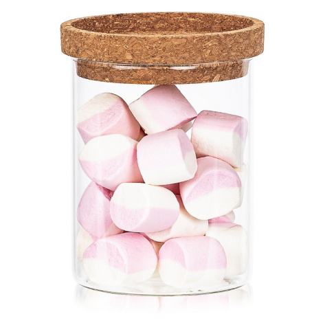 4Home Skleněná dóza na potraviny s víkem Cork, 650 ml, 650 ml