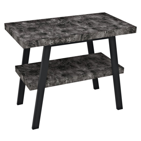 Sapho TWIGA umyvadlový stolek 100x72x50 cm, černá mat/štípaný kámen