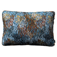 Dekoria Gabi - potah na polštář šňůrka po obvodu obdélníkový, modro-oranžová, 60 x 40 cm, Intens