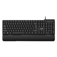 Genius KB-100XP, klávesnice CZ/SK, klasická, voděodolná, typ drátová (USB), černá, ergo předložk