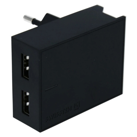 SWISSTEN Adaptér 230V/3A 2xUSB + USB-C kabel 1,2m