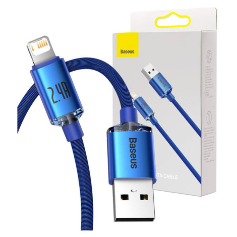 Baseus Crystal Shine kabel USB na Lightning, 2,4 A, 2 m (modrý)