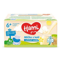 HAMI Mlíčko s kaší s příchutí vanilky 4x250ml