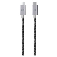 TIGO USB-C to USB-C pletený kabel vesmírně šedý 1,8m