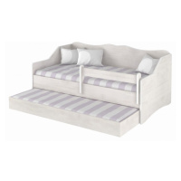 NELLYS Dětská postel s výsuvnou přistýlkou 160 x 80 cm - bílá surf,