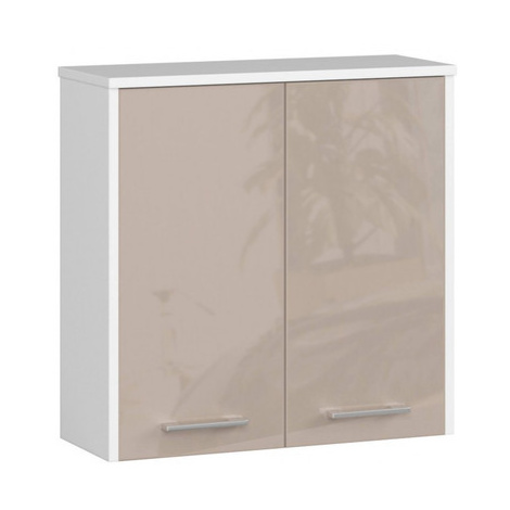 Koupelnová závěsná skříňka FIN W60 2D-cappuccino/bílá Akord