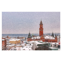 Fotografie Snowy Helsingborg Skyline, Tonygers, 40 × 26.7 cm