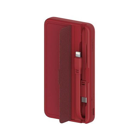 Eloop E57 10000mAh with Lightning and USB-C Cables Red