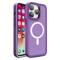 Magnetické pouzdro s MagSafe Color Matte Case pro iPhone 15 Pro Max - fialové