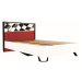 Dětská postel racer 120x200cm - bílá/červená/rock