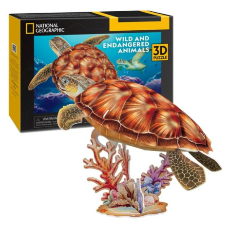 Puzzle 3D National Geographic Mořská želva - 31 dílků Sparkys