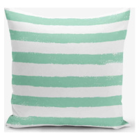 Povlak na polštář s příměsí bavlny Minimalist Cushion Covers Su Green Striped Modern, 45 x 45 cm