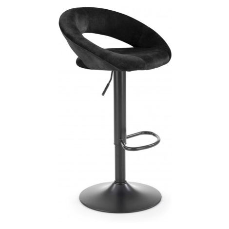 Barová židle POLO – kov, látka černá
