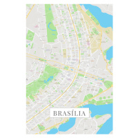 Mapa Brasilia color, 26.7x40 cm