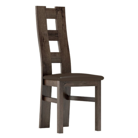 Čalouněná židle ACHAO, jasan tmavý/tmavě hnědá Casarredo