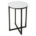 LuxD Designový odkládací stolek Latrisha 40 cm bílý - vzor mramor
