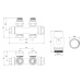 MEXEN/S G00 úhlová termostatická souprava pro radiátor/středová, Duplex, DN50, černá W908-900-70