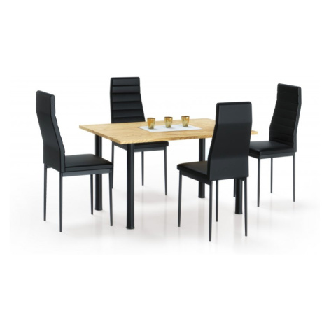 Jídelní stůl ADONIS 2 –⁠ 120x80x76, zlatý dub, černý