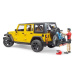 Bruder Jeep Wrangler RUBICON + figurka cyklista