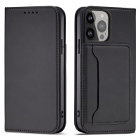 Magnet Card Case elegantní knížkové pouzdro s venkovní kapsou na Samsung Galaxy A23 5G Black