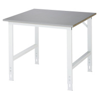 RAU Pracovní stůl, výškově přestavitelný, 760 - 1080 mm, deska z ušlechtilé oceli, š x h 1000 x 