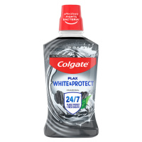 Colgate Plax White + Charcoal ústní voda bez alkoholu 500 ml