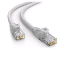 C-TECH kabel patchcord Cat6e, UTP, šedý, 30m