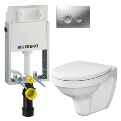 GEBERIT KOMBIFIXBasic vč. matného tlačítka DELTA 25 + WC CERSANIT DELFI + SEDÁTKO 110.100.00.1 2