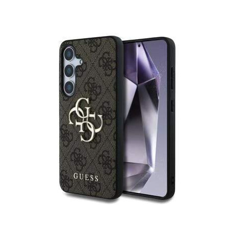 Guess hard obal Samsung Galaxy S25 5G 4G Big Metal Logo Hnědý