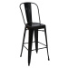 Barová židle HWC-A73 Černá,Barová židle HWC-A73 Černá